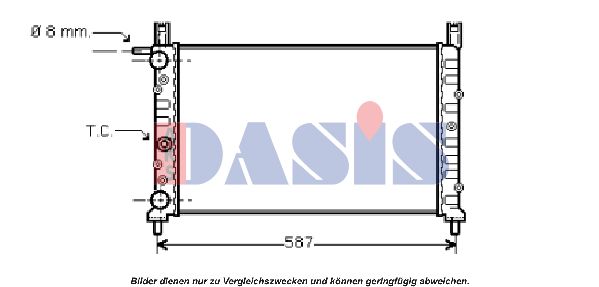 AKS DASIS Радиатор, охлаждение двигателя 080190N